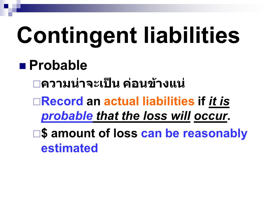 Contingent liabilities