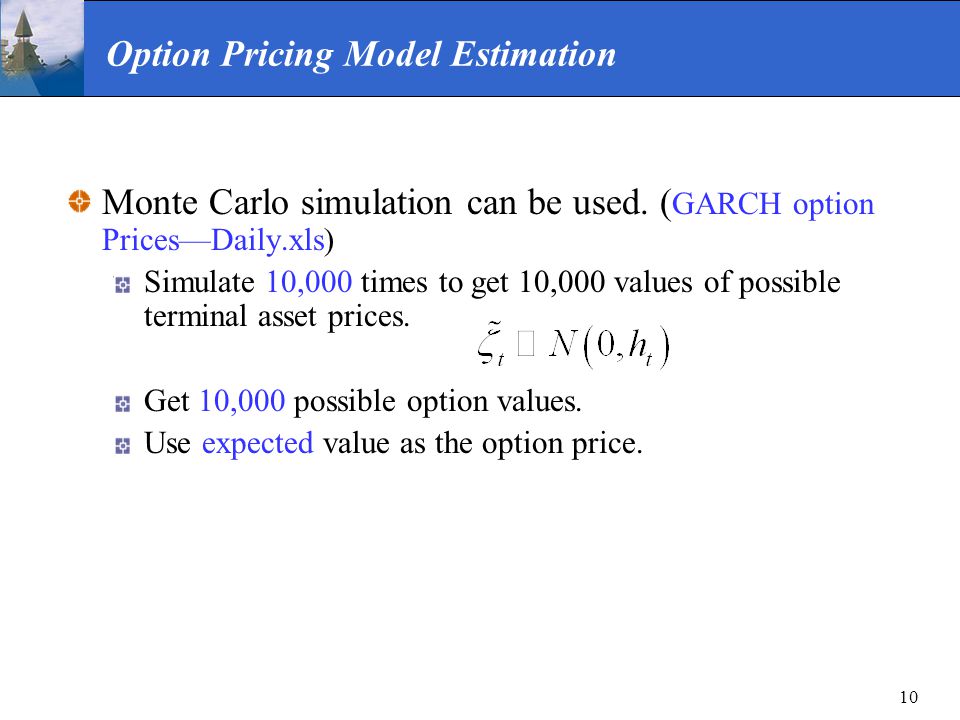 Option Pricing Model Estimation