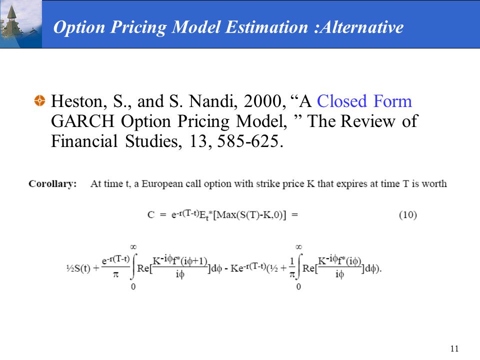Option Pricing Model Estimation :Alternative