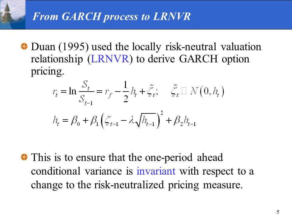 From GARCH process to LRNVR