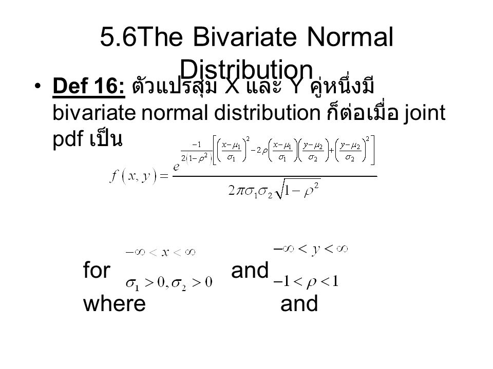 5.6The Bivariate Normal Distribution