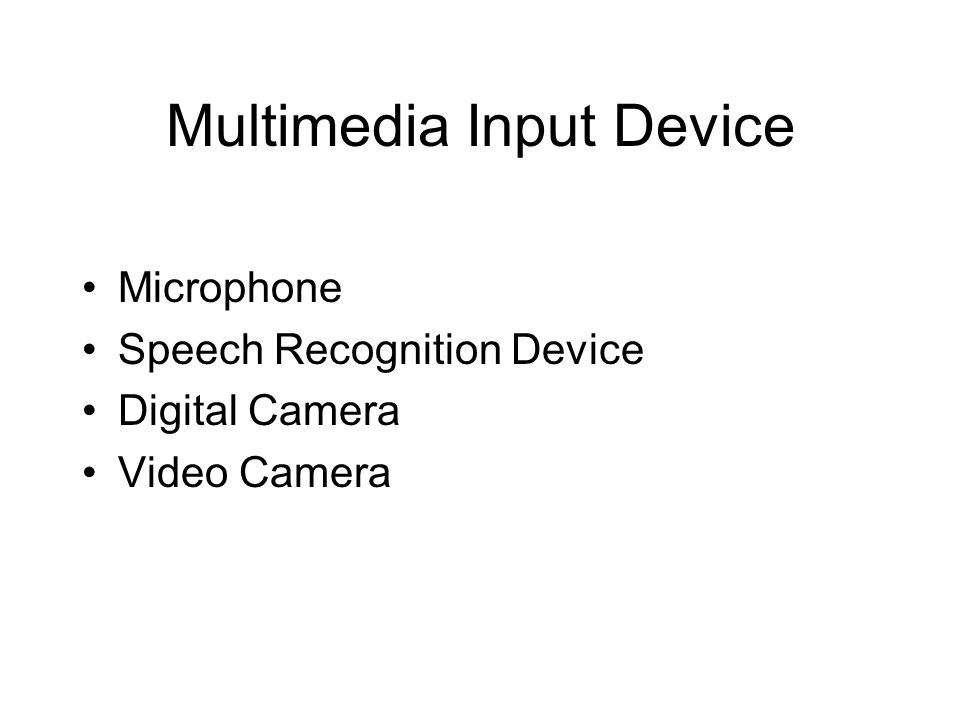 Multimedia Input Device
