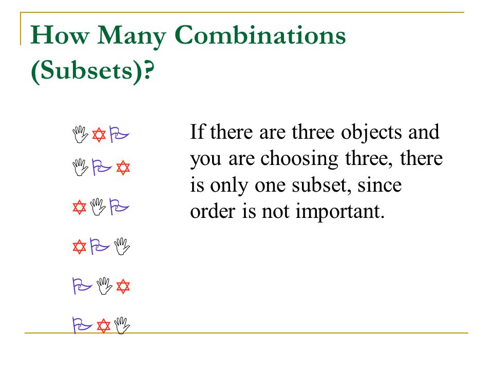 How Many Combinations (Subsets)