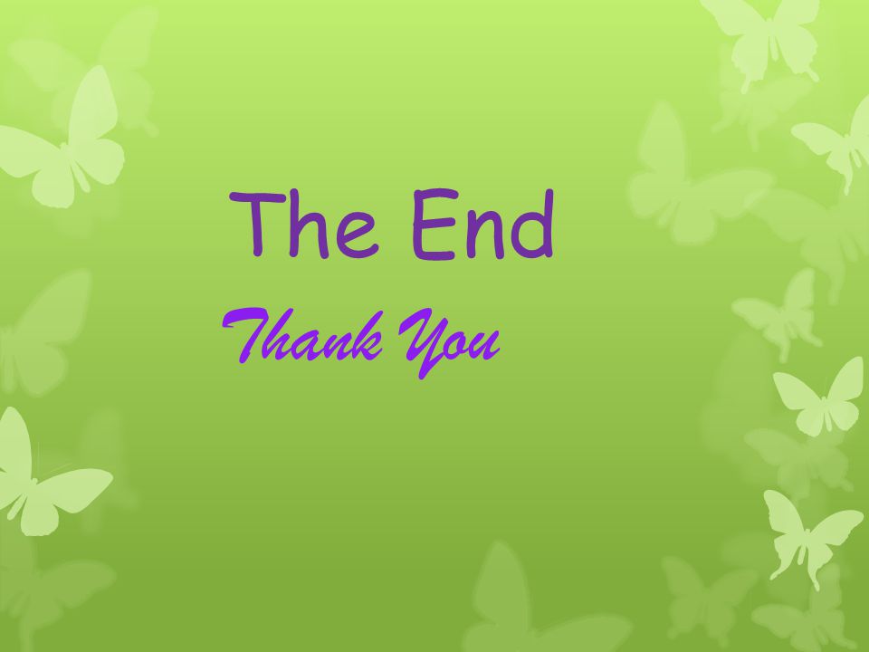 The End Thank You