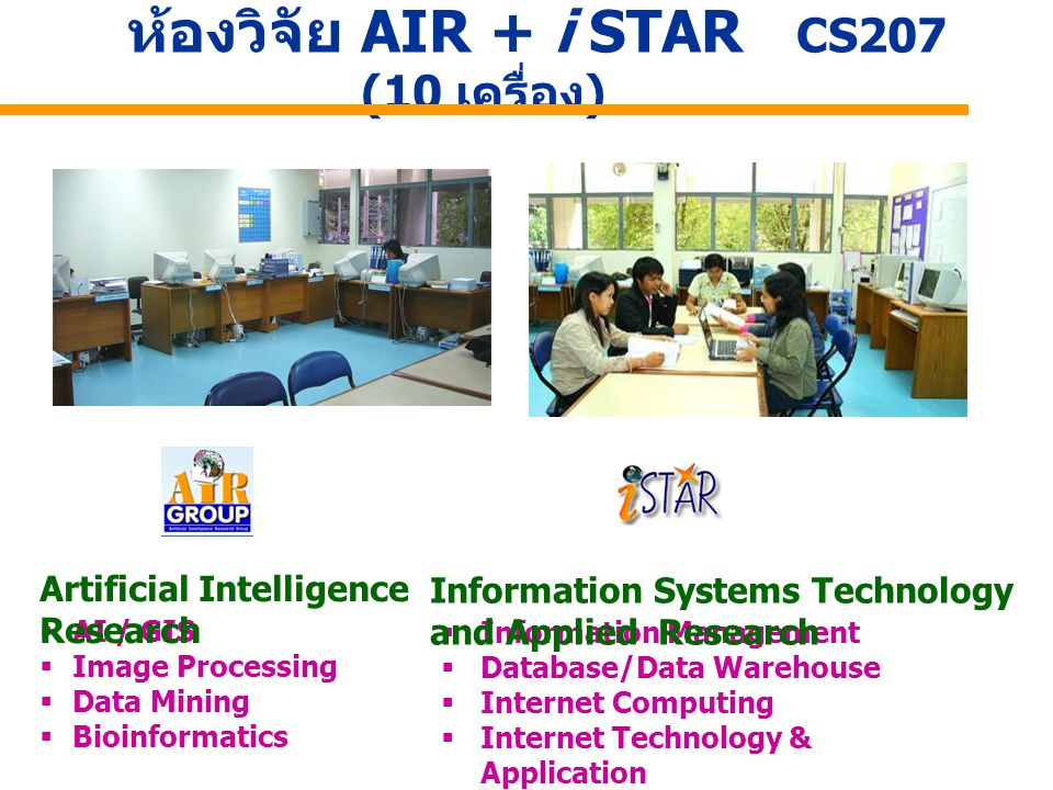 ห้องวิจัย AIR + i STAR CS207 (10 เครื่อง)