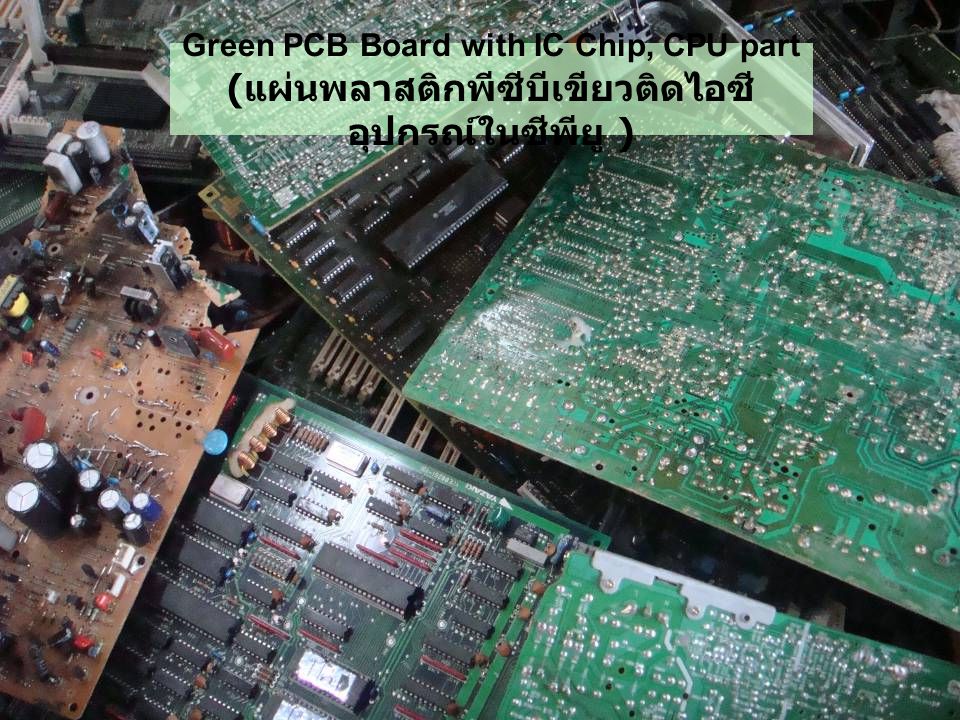 Green PCB Board with IC Chip, CPU part