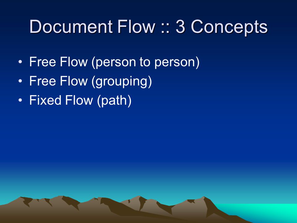 Document Flow :: 3 Concepts