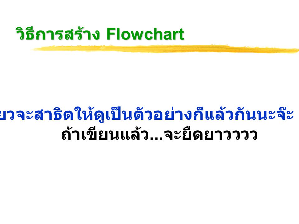 วิธีการสร้าง Flowchart