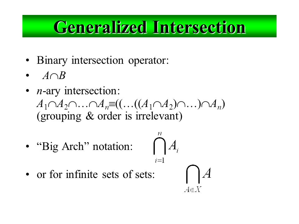 Generalized Intersection