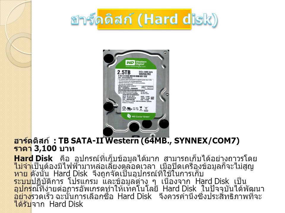 ฮาร์ดดิสก์ (Hard disk)