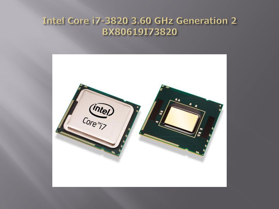 Intel Core i GHz Generation 2 BX80619I73820