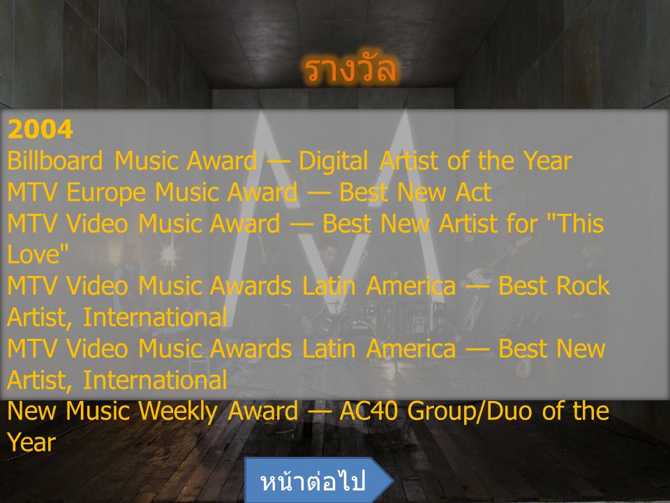 รางวัล 2004 Billboard Music Award — Digital Artist of the Year