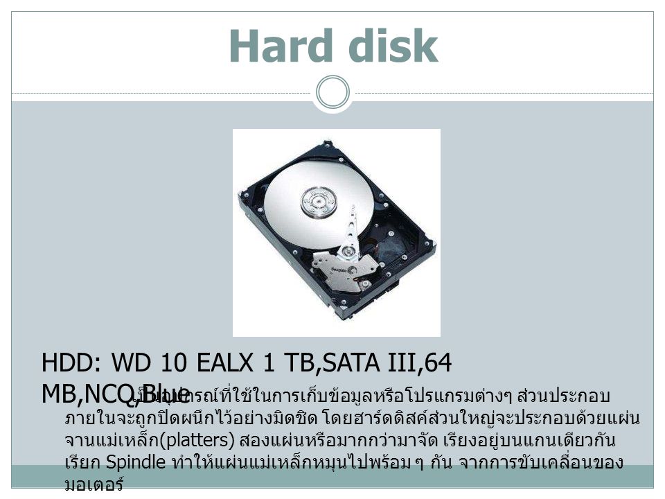 Hard disk HDD: WD 10 EALX 1 TB,SATA III,64 MB,NCQ,Blue