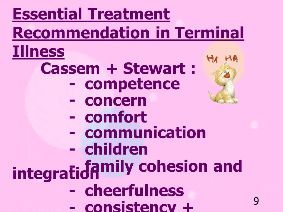 Essential Treatment Recommendation in Terminal Illness