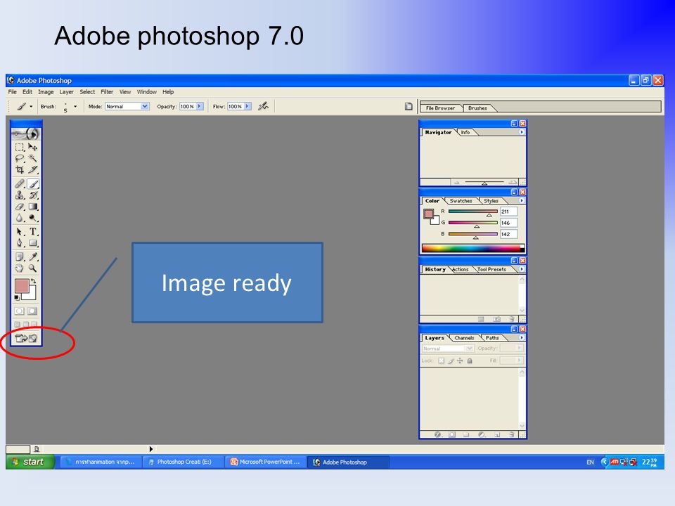 Adobe photoshop 7.0 Image ready