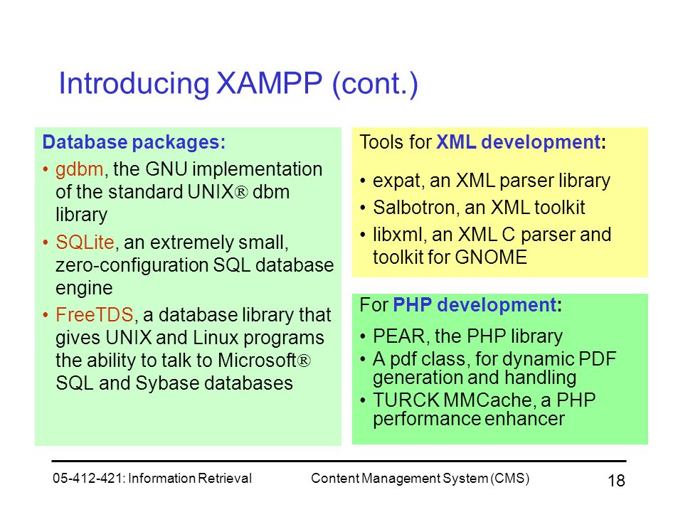 Introducing XAMPP (cont.)
