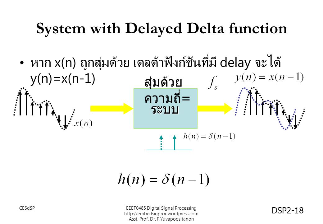 System with Delayed Delta function