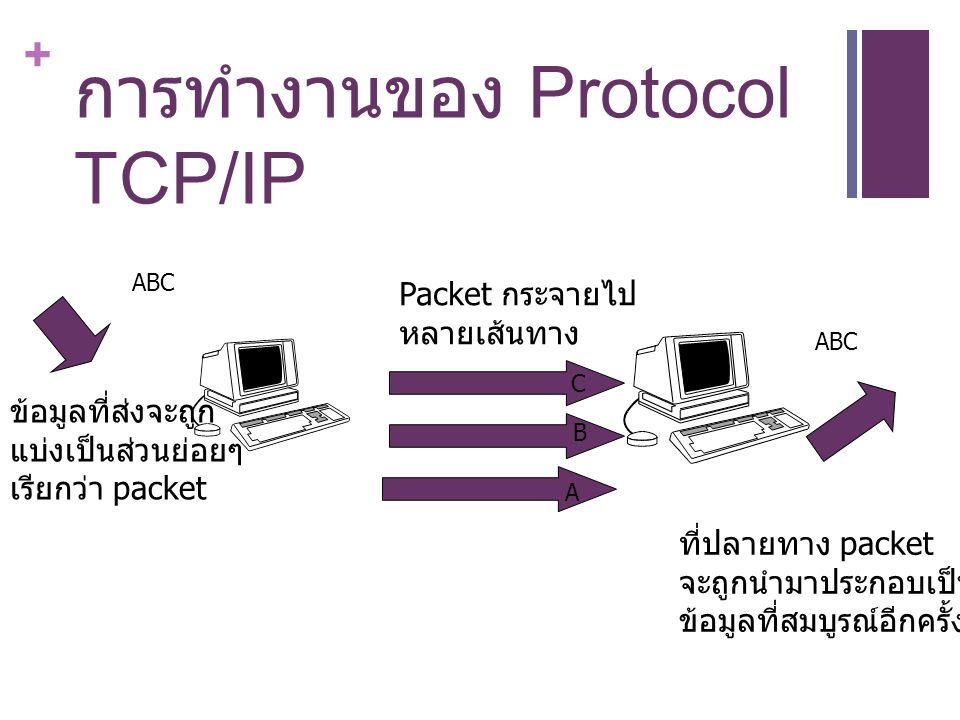 การทำงานของ Protocol TCP/IP
