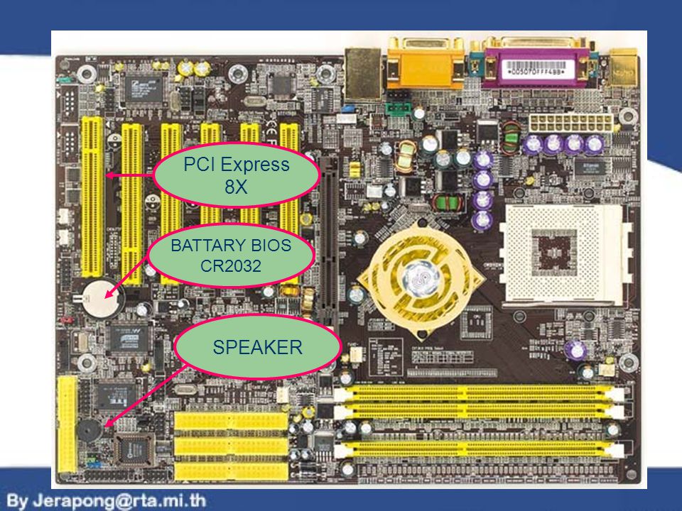 PCI Express 8X BATTARY BIOS CR2032 SPEAKER