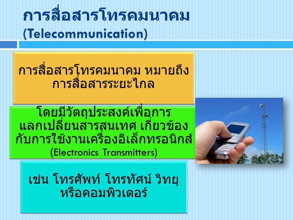 การสื่อสารโทรคมนาคม (Telecommunication)