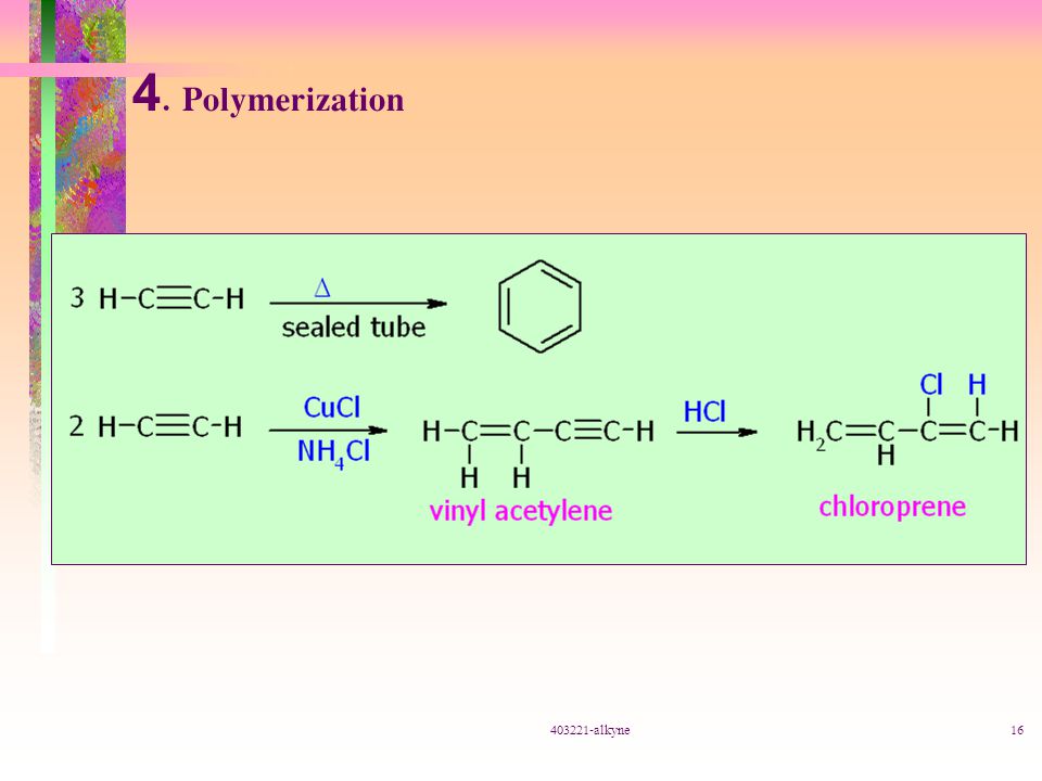 4. Polymerization alkyne
