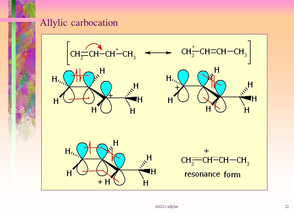 Allylic carbocation alkyne
