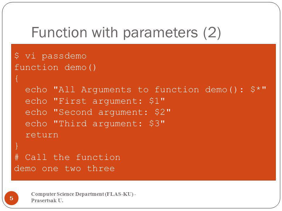 Function with parameters (2)