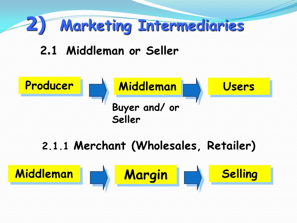 2) Marketing Intermediaries