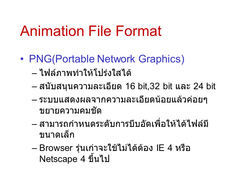 Animation File Format PNG(Portable Network Graphics)