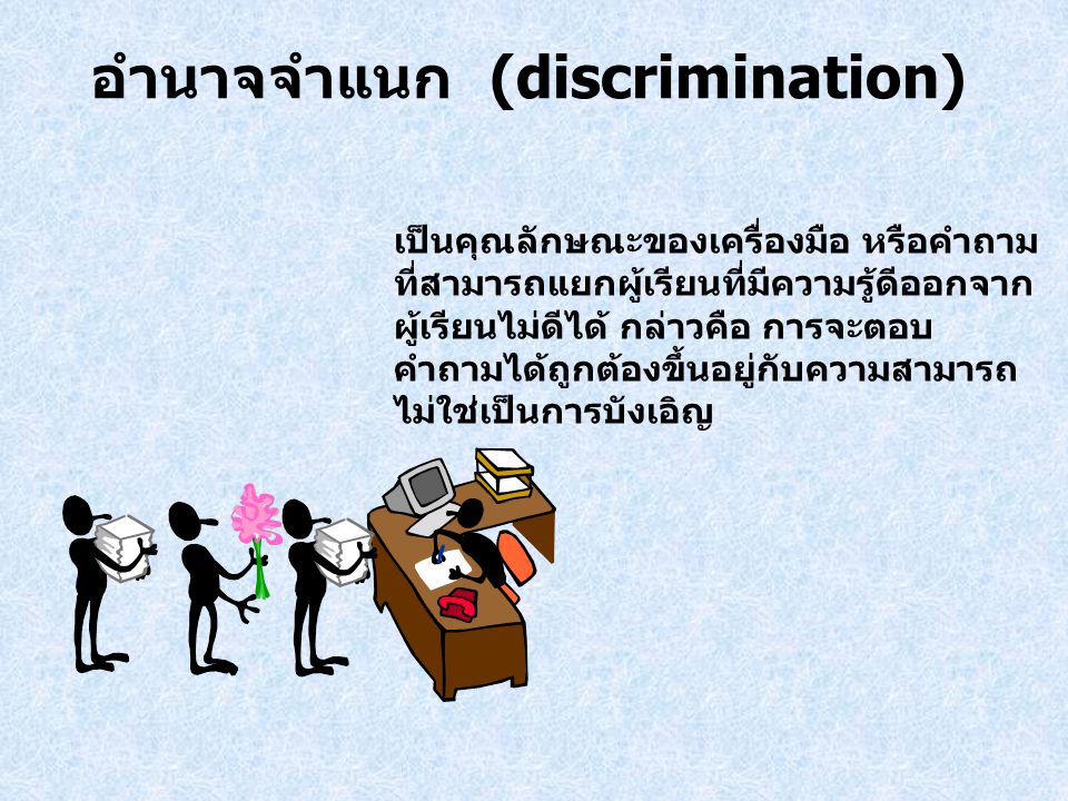 อำนาจจำแนก (discrimination)