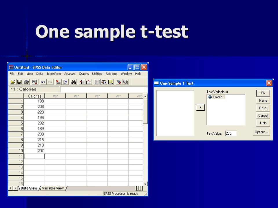 One sample t-test