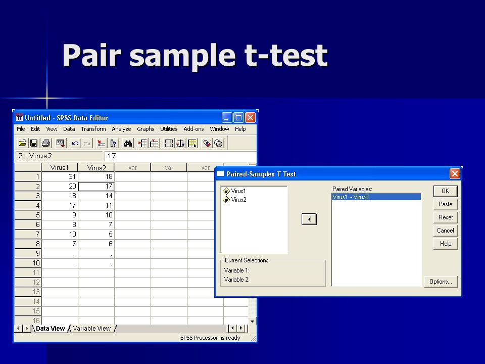 Pair sample t-test