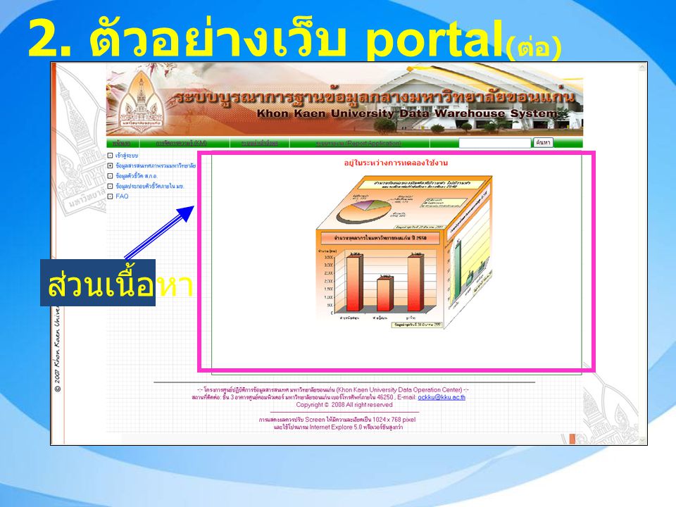 2. ตัวอย่างเว็บ portal(ต่อ)