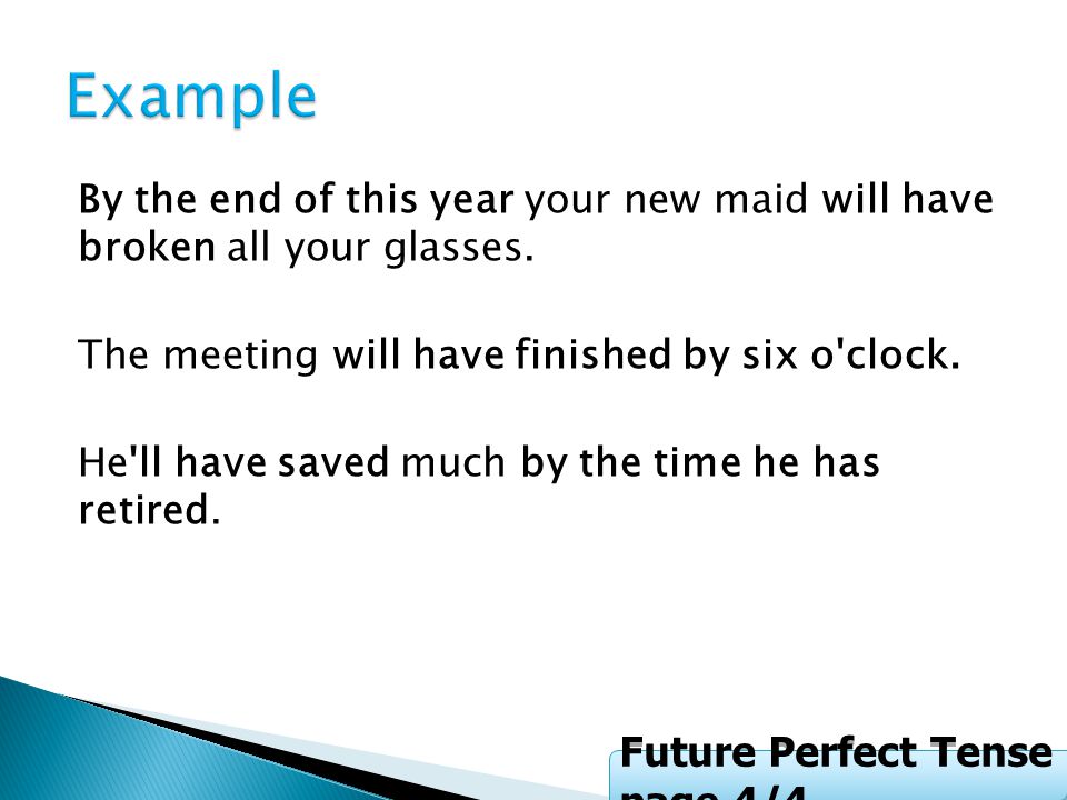 Example Future Perfect Tense page 4/4
