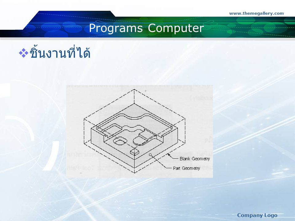 Programs Computer ชิ้นงานที่ได้ Company Logo