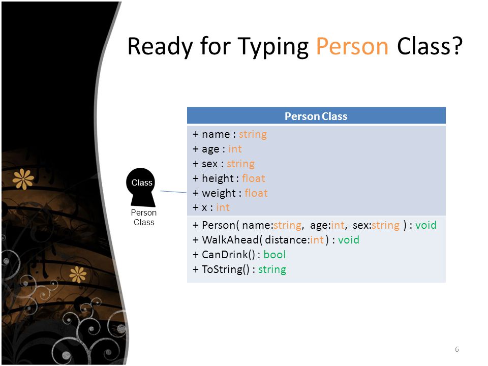 Ready for Typing Person Class