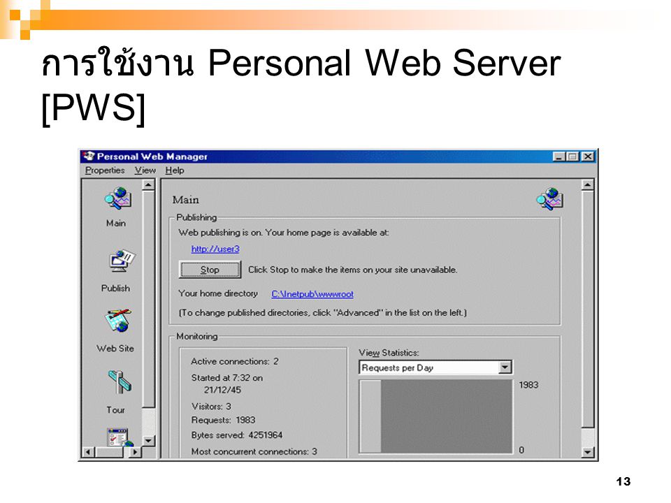การใช้งาน Personal Web Server [PWS]
