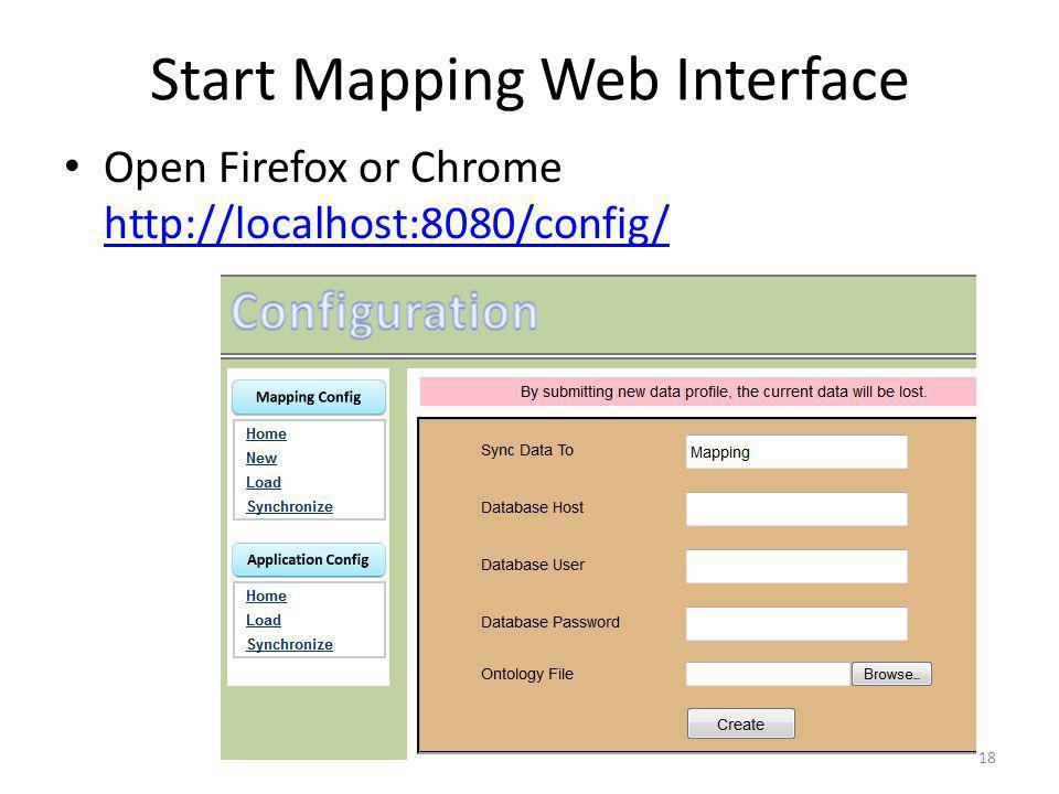 Start Mapping Web Interface