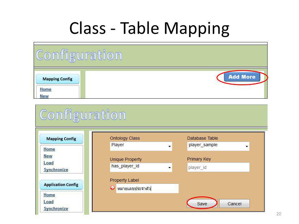 Class - Table Mapping