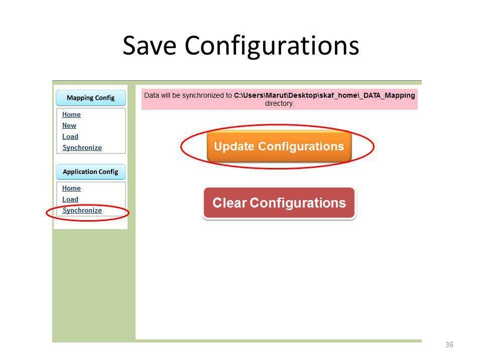 Save Configurations