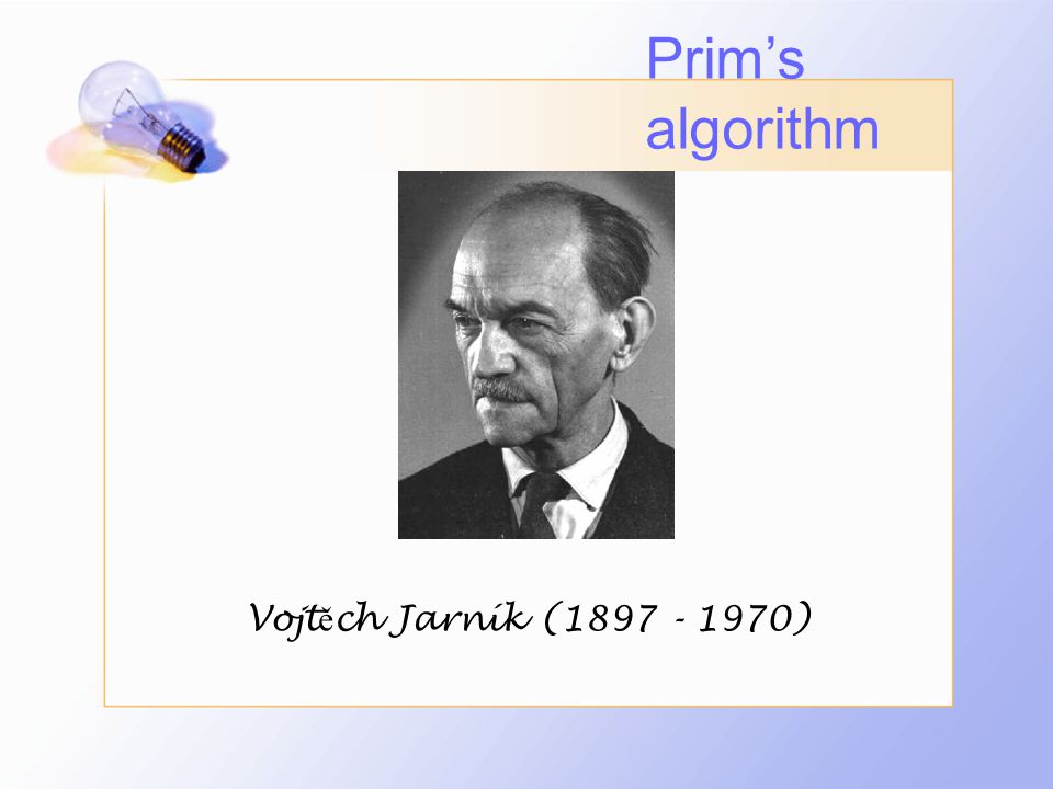 Prim’s algorithm Vojtěch Jarník ( )