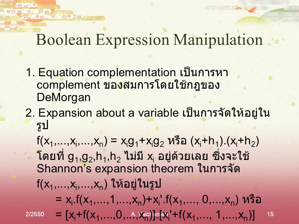 Boolean Expression Manipulation
