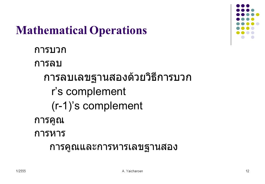 Mathematical Operations