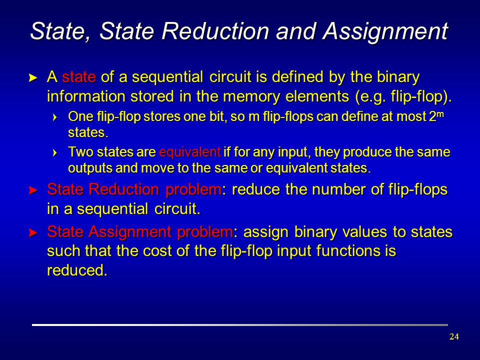 State, State Reduction and Assignment