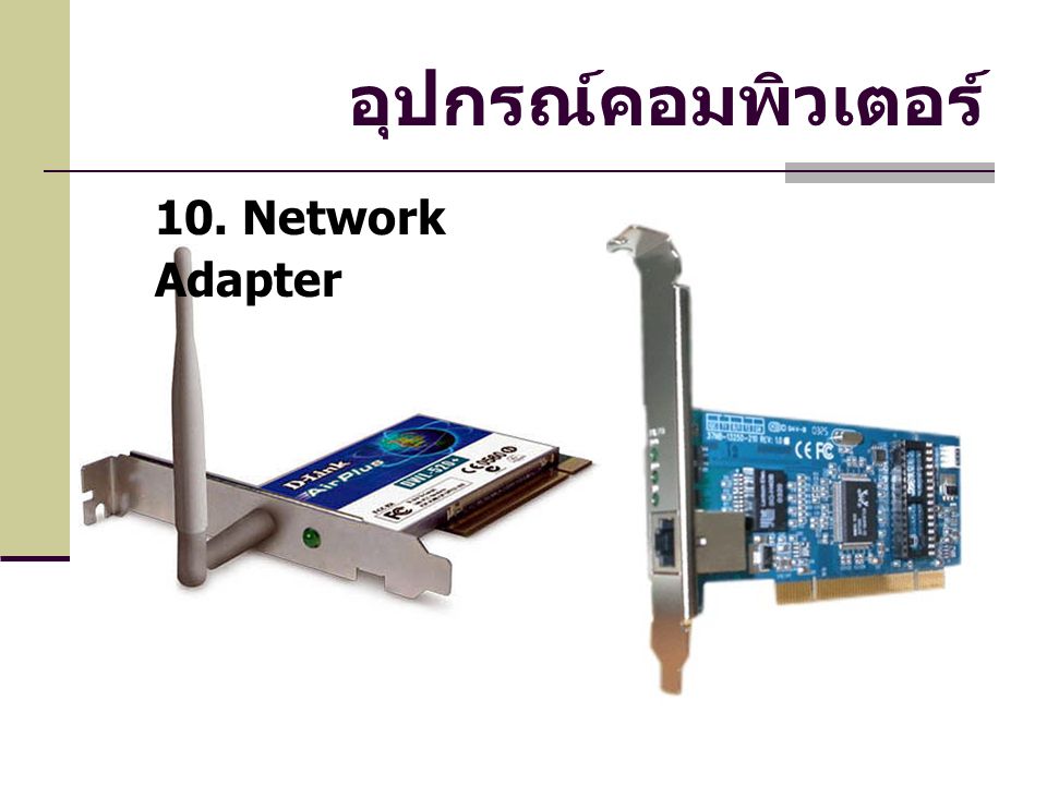 อุปกรณ์คอมพิวเตอร์ 10. Network Adapter
