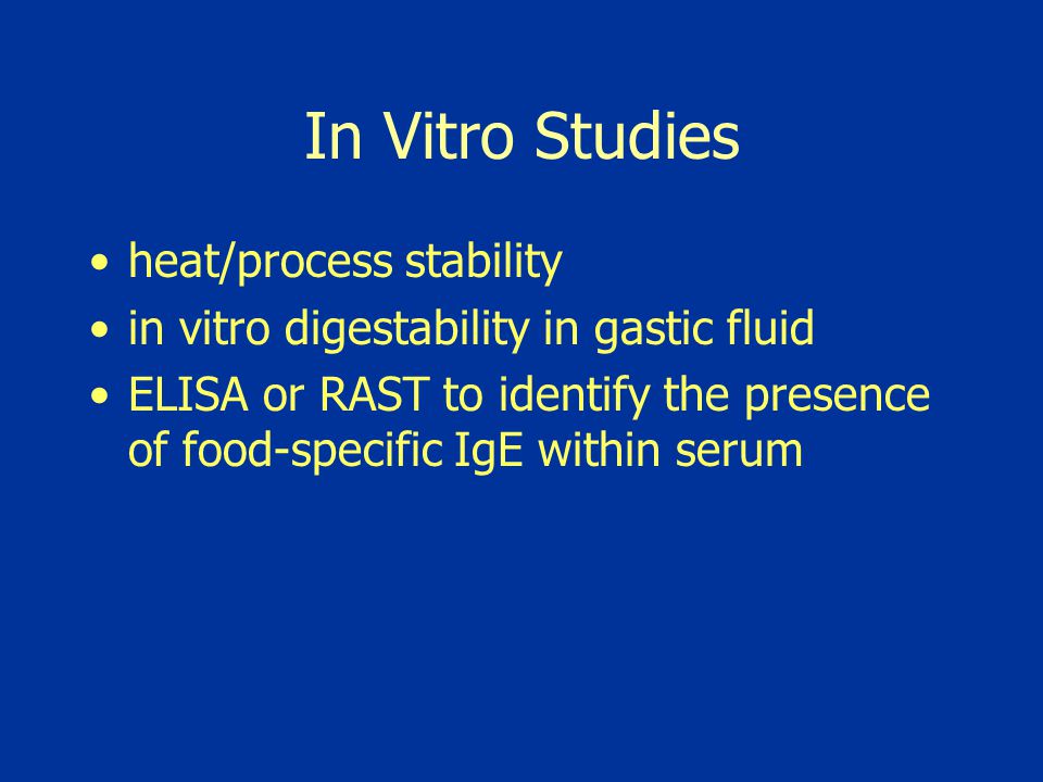 In Vitro Studies heat/process stability