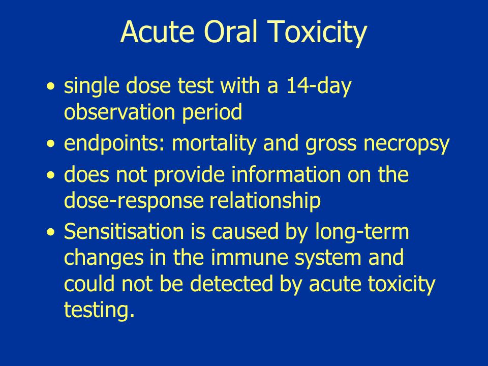 Acute Oral Toxicity single dose test with a 14-day observation period