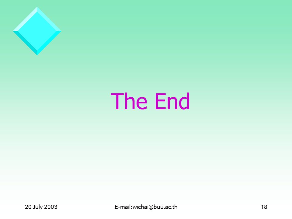 The End 20 July July 2001