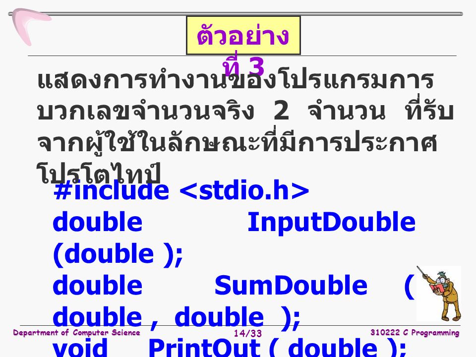 #include <stdio.h> double InputDouble (double );