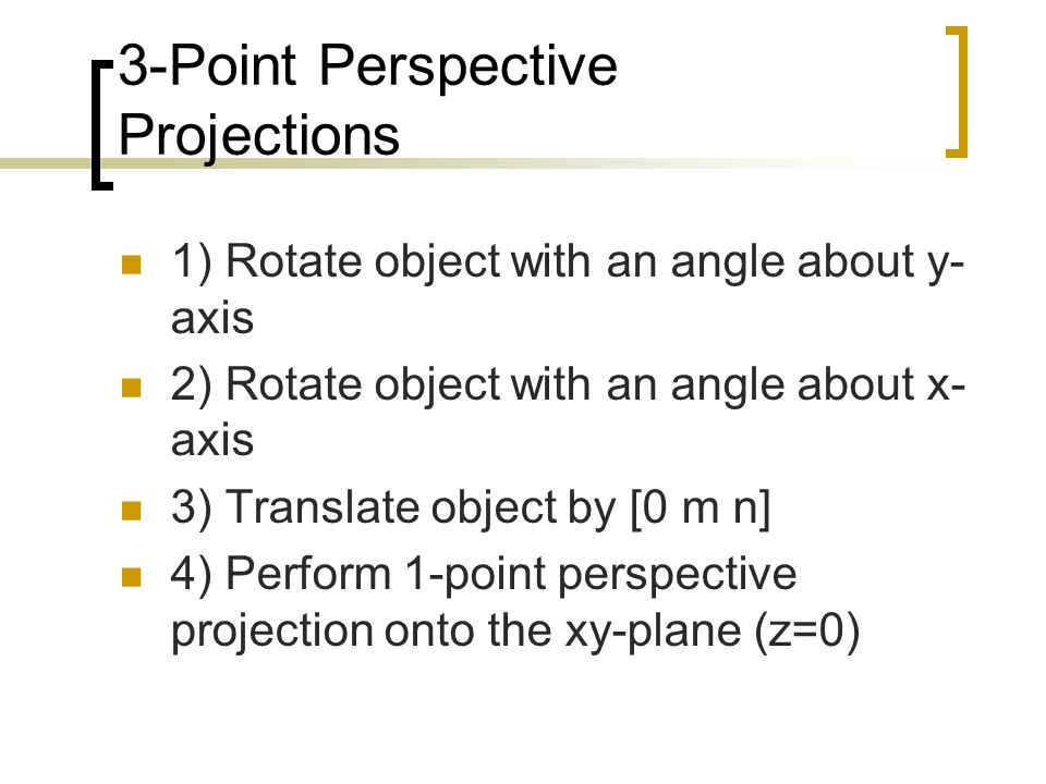 3-Point Perspective Projections